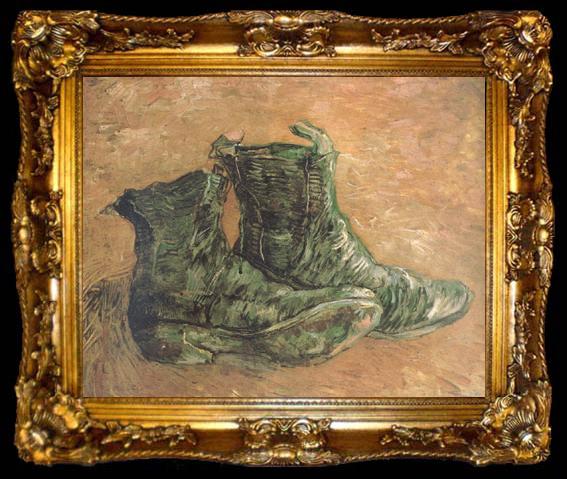 framed  Vincent Van Gogh A Pair of Shoes (nn04), ta009-2
